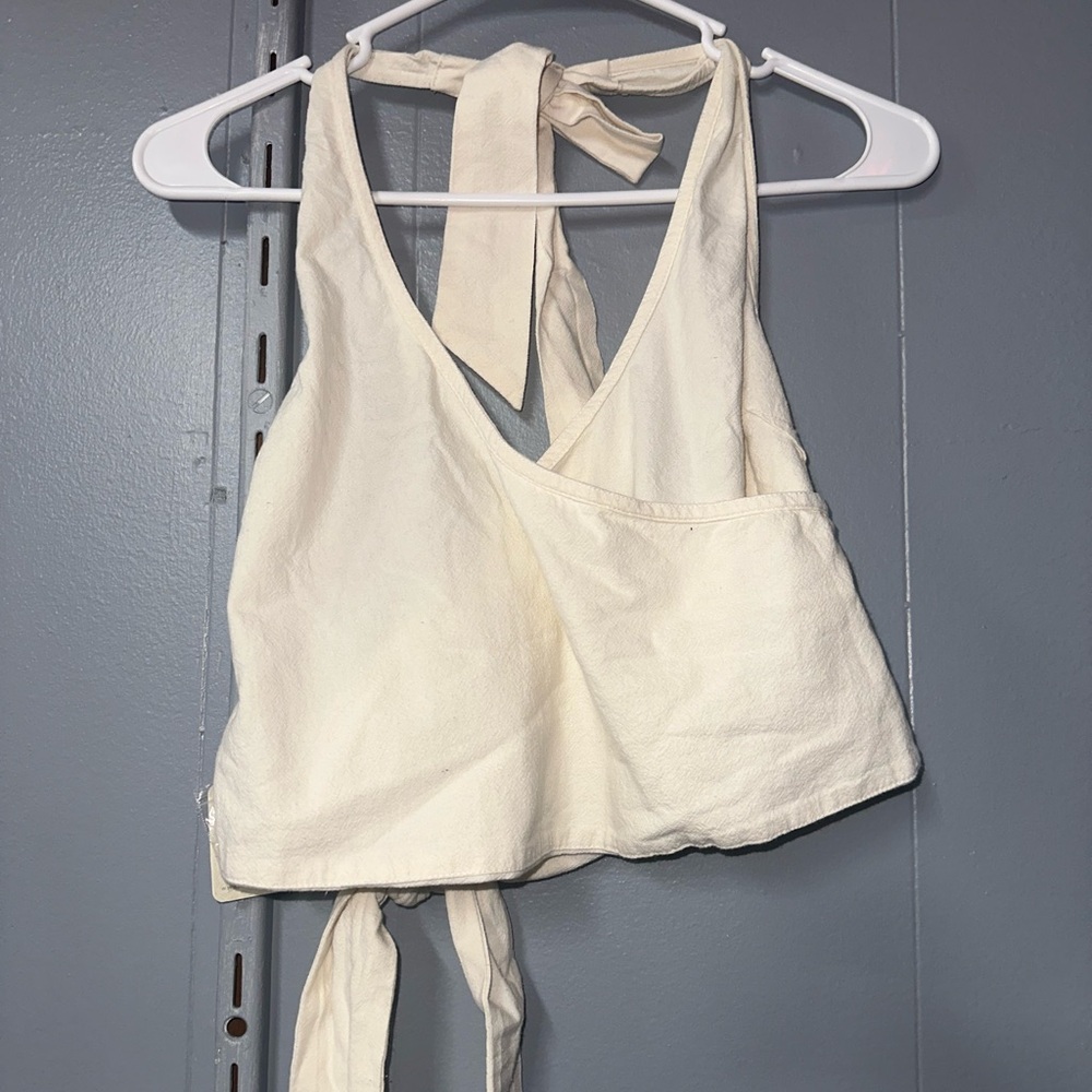 Free People Open Back Crop Top size Medium